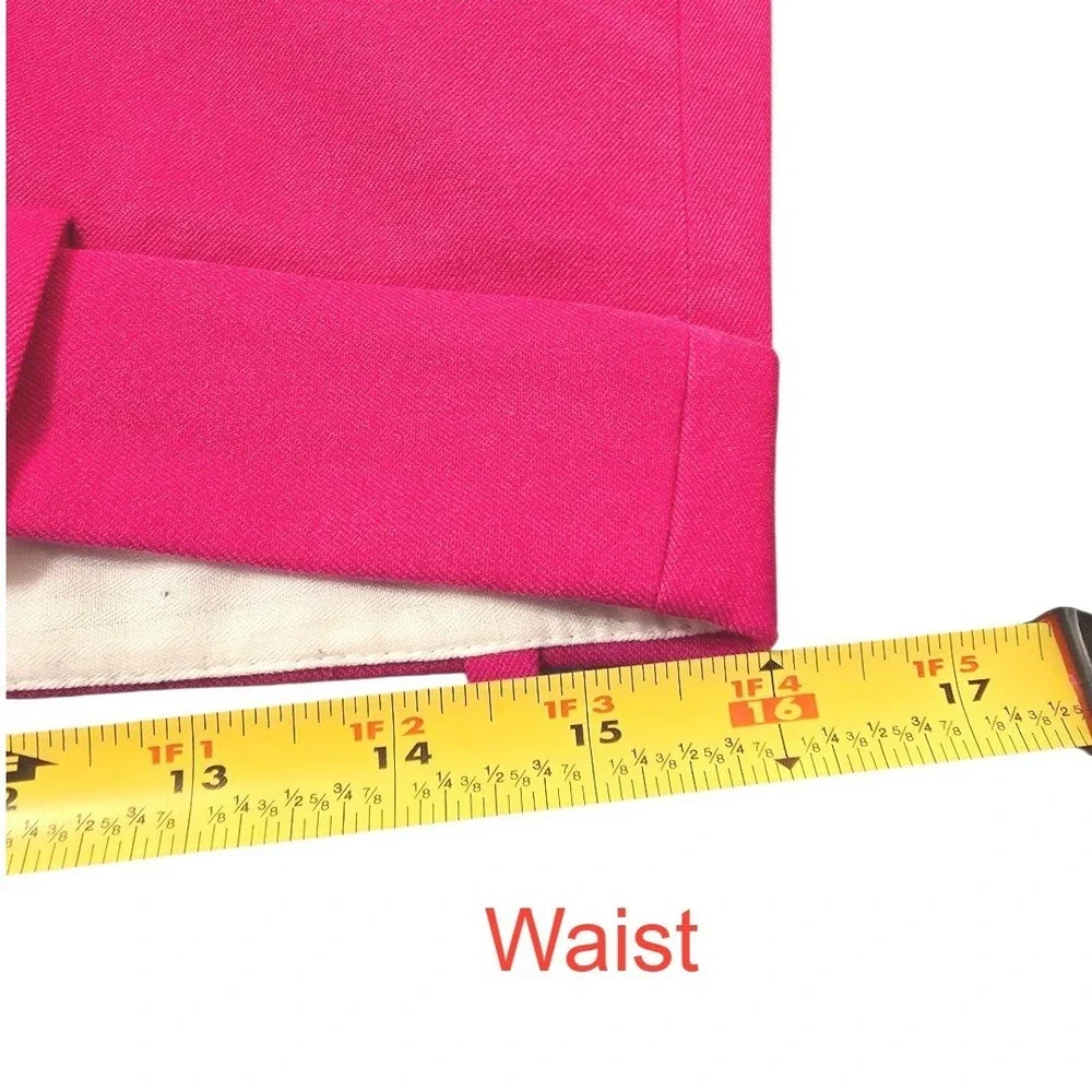 J. Crew Minnie Mid-Rise Tapered Leg Cropped Pants In Pink Sz 6